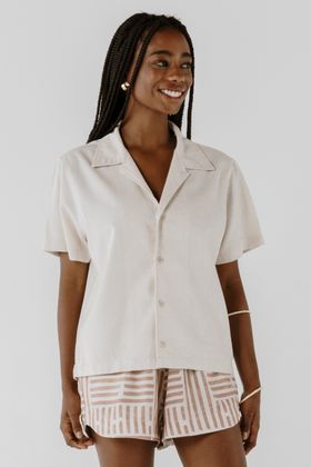 CAMISA CASUAL MANGA CURTA FEMININA RELEVOS