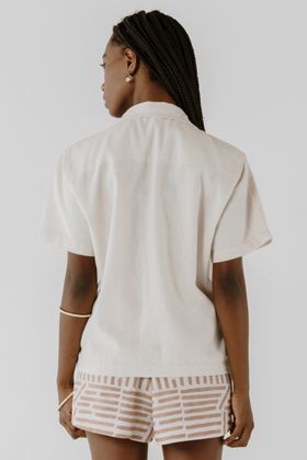 CAMISA CASUAL MANGA CURTA FEMININA RELEVOS