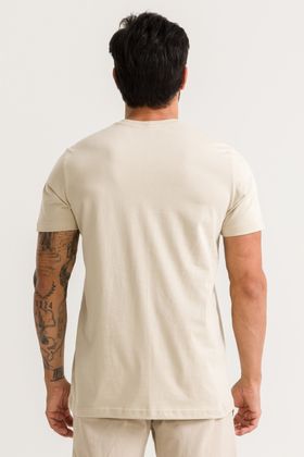 CAMISA BÁSICA LEVE LEVEZA BEGE MÉDIO