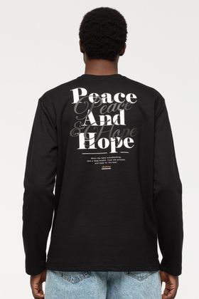 MOLETOM GOLA CARECA PEACE AND HOPE