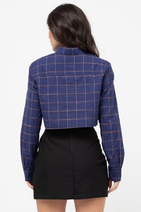 CAMISA CROPPED MANGA LONGA FEMININA WICKLOW