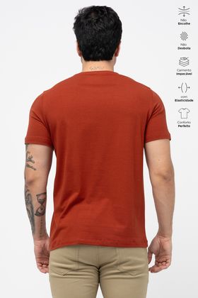 CAMISA DIFERENCIADA ADULTO ELASTIC TELHA PICANTE.